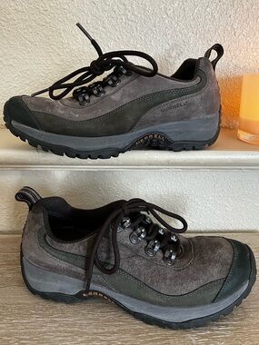 Merrell Terra Lace Dark Bear Brown Hiking Boots‎ Womens 6.5 Walking Performance